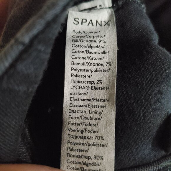 Spanx Jeans Womens Small Black Stretch Skinny Shapewear Denim - Picture 3 of 11